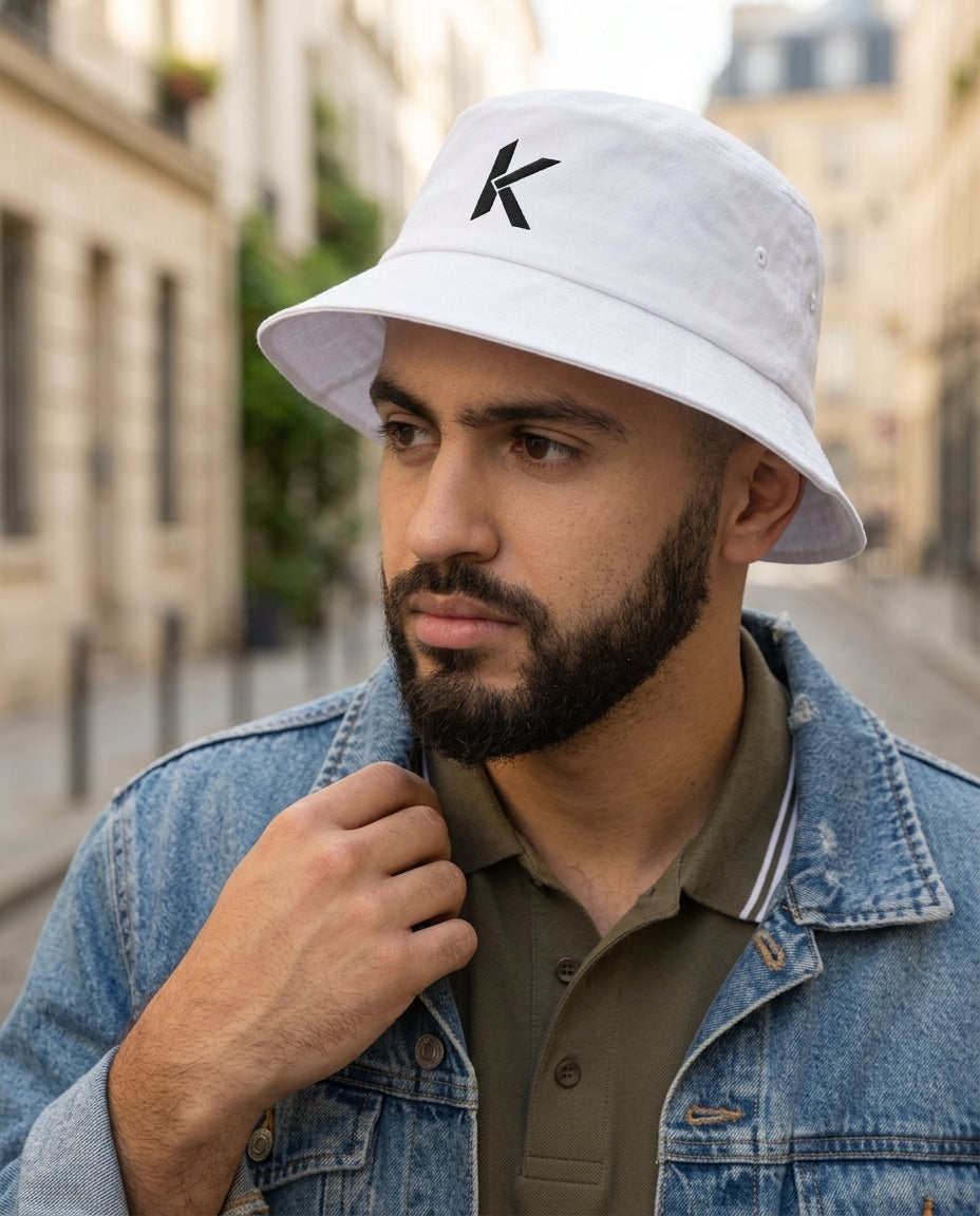 Hvit Bucket Hat