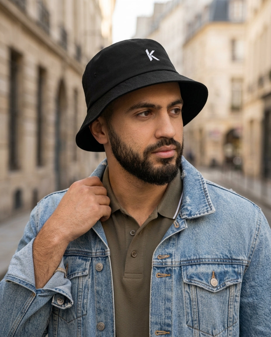 Svart Bucket Hat
